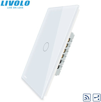 Livolo Manufacturer,US Standard,Touch Screen Wall Light Switch, 2Ways remote cross through switches,different position control