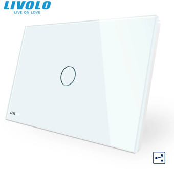 LIVOLO US C9 Standard Touch Screen Wall Light Switch,2 Ways Cross Through Control,Crystal Glass Panel,Up Donw Stair