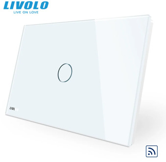 LIVOLO US C9 Standard Wall Touch Light Switch,with LED indicator, remote wireless control,Ivory Glass Panel