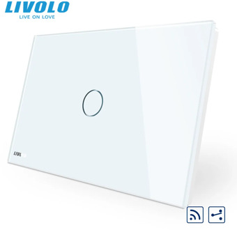 Livolo US C9Standard Wall Touch Switch, interruptor with LED indicator, remote cross control,Crystal Glass Panel