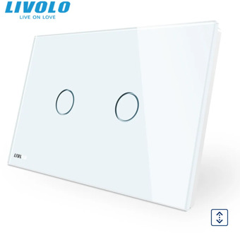 Livolo US standard Crystal Glass Panel Curtain Wireless Remote Control ,blind control, with remote function