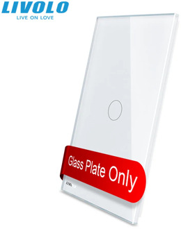 Livolo US standard Luxury Glass,125mm,White Glass Panel ,not the switch,all panel for socket switches,No Switch Function!