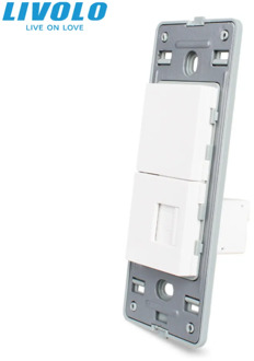 Livolo US standard Socket DIY Parts,White Plastic Materials,Function Key For US Wall Socket,com,tele,hdmi,usb sockets,wall plug