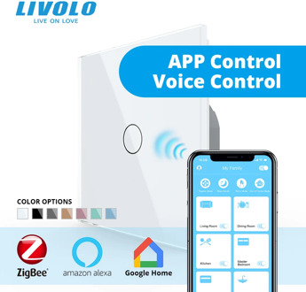 Livolo ZigBee smart home wifi switch wireless Intelligent Automation 1Way APP Control,works with google home,aleax,echo