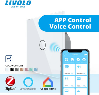Livolo ZigBee smart home wifi switch wireless Intelligent Automation 2Ways APP Control,works with google home,aleax,echo