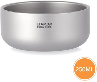 Lixada 250 Ml Dubbele Muur Titanium Kom Fruit Salade Diner Kom Mini Cup Water Mokken Voor Thuis Outdoor Camping Backpacken picknick