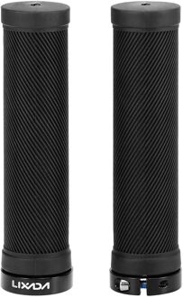 Lixada 2Pcs Fiets Stuur Grips Anti-Skid Lock-On Fietsen Grips Mtb Racefiets End Grips Voor fiets Accessoires zwart-1