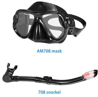 Lixada Adults Freediving Mask Snorkel Set Anti-fog Diving Snorkeling Goggles Set Scuba Swimming Mask Tempered Glass Lens Goggles for Men Women