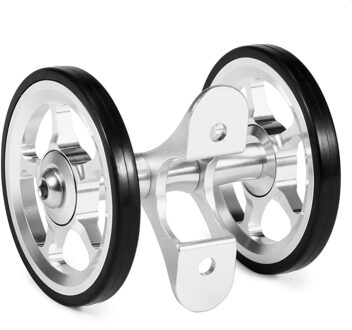 Lixada Aluminium Fiets Dubbele Roller Achterwielen Vervanging Voor Brompton Vouwfiets Achter Spatbord Sliver