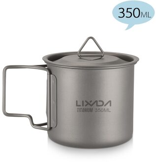 Lixada Camping Mok Ultralight Titanium Cup Outdoor Draagbare Picknick Water Cup Met Opvouwbare Handvat 300Ml/350Ml/550Ml/650Ml