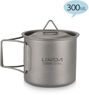 Lixada Camping Mok Ultralight Titanium Cup Outdoor Draagbare Picknick Water Cup Met Opvouwbare Handvat 300Ml/350Ml/550Ml/650Ml