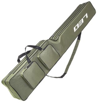 Lixada Draagbare Vissen Tas Hengel Reel Tas Vouwen Vis Pole Gear Tool Draagtas Carrier Reistas 120/130 /150 Cm Tas Voor Vissen groen 130cm