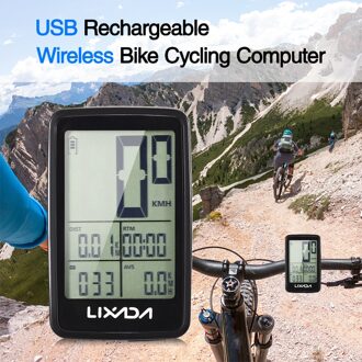Lixada Fiets Computer Usb Oplaadbare Draadloze Fiets Fietscomputer Fiets Snelheidsmeter Kilometerteller Riding Accessoires Tool