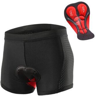 Lixada Fiets Shorts Fiets Ondergoed Ademend Gel Padded Mtb Fietsen Riding Shorts Mannen Fietsen Ondergoed Shorts zwart / XXL