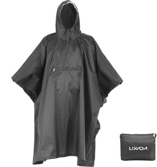 Lixada Hooded Regen Poncho Waterdichte Regen Regenjas Jas Fietsen Regenhoes Voor Outdoor Camping Wandelen Vissen