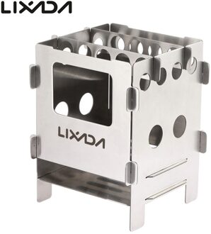 Lixada Houtkachel Lichtgewicht Opvouwbare Hout Outdoor Camping Kachel Picknick Koken Branders Backpacken Oven roestvrij staal
