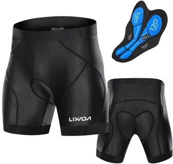 Lixada Men Bike Padded Shorts with Anti-Slip Leg Grips Cycling 3D Padded Underwear Bicycle Padding Riding Shorts Biking Underwear Shorts