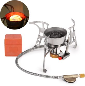 Lixada Opvouwbare Camping Gasfornuis Brander Winddicht Piezo Ontsteking Backpacken Kachel Outdoor Draagbare Fornuis Netted Burner