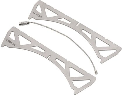 Lixada Outdoor Draagbare Mini Kachel Rack Titanium/Rvs Cross Stand Kachel Beugel Pot Dampende Rack Voor Reactor