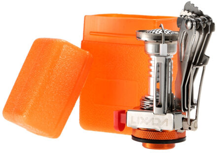 Lixada Outdoor Picnic Fornuis Super Lichtgewicht Opvouwbare Camping Gasfornuis Mini Pocket Koken Brander 3000 w 95g + doos