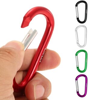 Lixada Pack of 6 Aluminum Carabiner Clip D-ring Locking Carabiner Keychain Hook