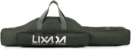 Lixada Vissen Tas Draagbare Vouwen Hengel Reel Tas Vissen Pole Gear Tackle Tool Draagtas Carrier Reistas Opslag tas leger groen 100 cm
