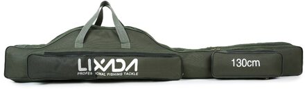 Lixada Vissen Tas Draagbare Vouwen Hengel Reel Tas Vissen Pole Gear Tackle Tool Draagtas Carrier Reistas Opslag tas leger groen 130 cm