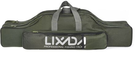 Lixada Vissen Tas Draagbare Vouwen Hengel Reel Tas Vissen Pole Gear Tackle Tool Draagtas Carrier Reistas Opslag tas leger groen 80 cm