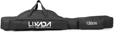Lixada Vissen Tas Draagbare Vouwen Hengel Reel Tas Vissen Pole Gear Tackle Tool Draagtas Carrier Reistas Opslag tas zwart 130cm