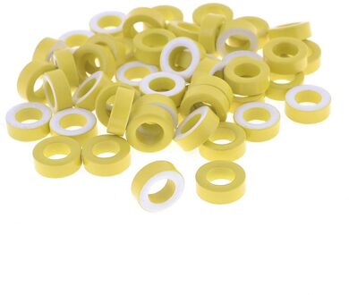 LIXF 7mm Binnendiameter Ferriet Ring Iron Toroid Cores Geel Wit 50 STUKS