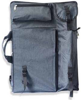 LIXF Grote Art Tas voor Tekentafel Schilderen Set Reizen Schets Tas voor Schetsen Gereedschap Canvas Schilderen Kunst Levert voor artis zwart