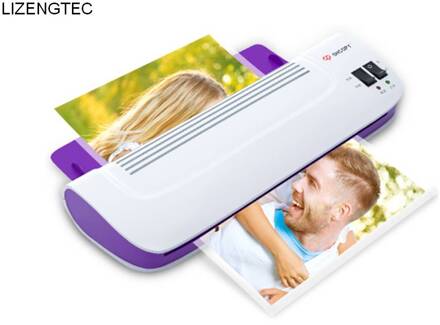 LIZENGTEC Verkoop Professionele Kantoor en Koude Snel Warm-Up Roll Laminator Machine voor A4 Papieren Document foto