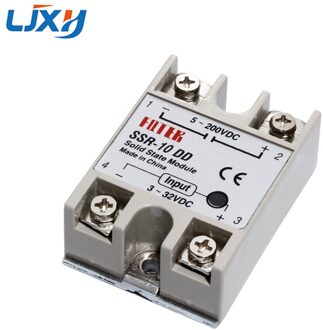 Ljxh Plastic Eenfase Solid State Relais Module SSR-10DD 25DD 40DD 75DD 100DD Dc Controle Dc Relais 3 ~ 32VDC om 5 ~ 200VDC SSR-DD 10