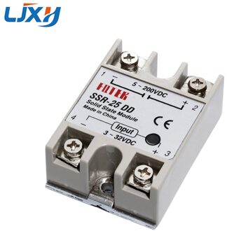 Ljxh Plastic Eenfase Solid State Relais Module SSR-10DD 25DD 40DD 75DD 100DD Dc Controle Dc Relais 3 ~ 32VDC om 5 ~ 200VDC SSR-DD 25