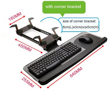 LK06AD Ergonomische Schuiven Kantelen Xl Polssteun Toetsenbord Houder Met Twee Muis Pads Voor Computer Bureau Toetsenbord Tray Stand