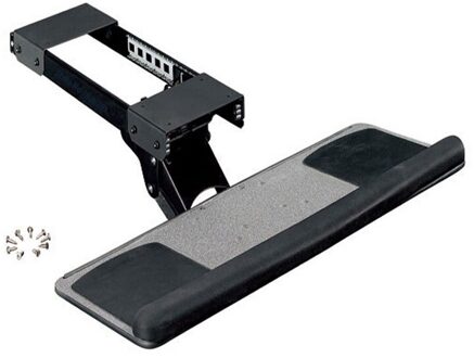 LK06AD Ergonomische Schuiven Kantelen Xl Polssteun Toetsenbord Houder Met Twee Muis Pads Voor Computer Bureau Toetsenbord Tray Stand