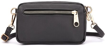 Lkeep Vrouwen Schouder Messenger Bags Nylon Waterdichte Crossbody Zak Boekentassen Mobiele Telefoon Portemonnee Portemonnee Tas Voor Vrouwen grijs