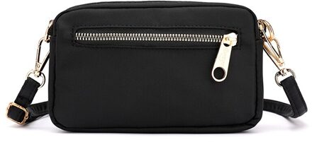 Lkeep Vrouwen Schouder Messenger Bags Nylon Waterdichte Crossbody Zak Boekentassen Mobiele Telefoon Portemonnee Portemonnee Tas Voor Vrouwen zwart