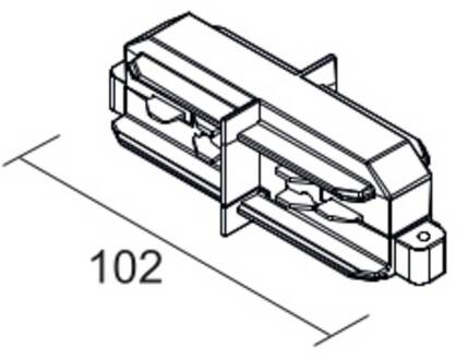 LKM DALI-verbindingsstuk, wit, stroomvoerend, 3-fasen