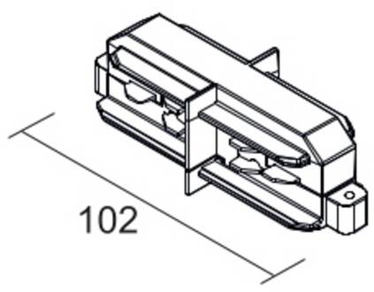 LKM DALI-verbindingsstuk, zwart, stroomvoerend, 3-fasen