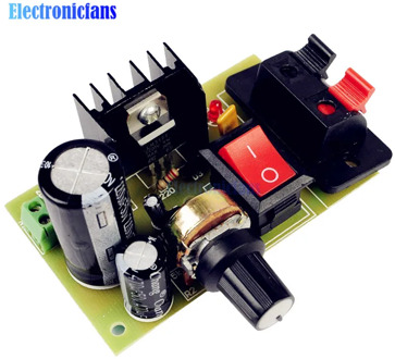 LM317 DC 5V-35V DIY Kit Step-Down Power Supply Module AC/DC Adjustable Voltage Regulator With On/Off Switch