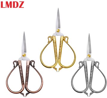 Lmdz 1 Pcs Rvs Naaien Schaar Korte Cutter Hoge Stalen Vintage Maat Schaar Voor Stof Craft Naaien Schaar goud