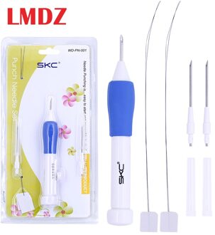 Lmdz 1Pcs Magic Borduren Pen Diy Ambachten Magic Borduren Pen Set Diy 3 Verwisselbare Punch Naald Naaien Accessoires