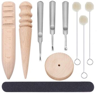 Lmdz Lederen Naaien Kit Leer Stiksels Gereedschap Handgemaakte Handwerken Gereedschap Kit Lederen Rand Skiving Handvat Lederen Groover Gereedschap Type2