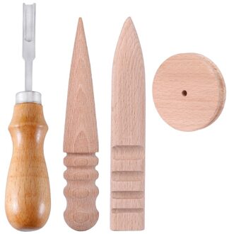 Lmdz Lederen Rand Beveler Tool Leer Skiving Tool En Hout Rand Gelikter Platte Burnisher Lederen Craft Diy Gereedschap 3