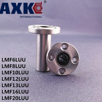 LMF6LUU LMF8LUU LMF10LUU LMF12LUU LMF13LUU LMF16LUU LMF20LUU 6mm flange linear ball bearing for 6mm shaft CNC 3D printer 4pcs