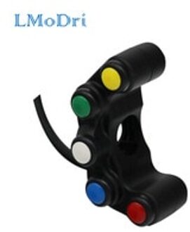 Lmodri 5 Knop Motorfiets Schakelaar 7/8 "22 Mm Stuur Schakelaars Koplamp Gevaar Rem Mistlampen Op-Off Knoppen atv Scooter Diy