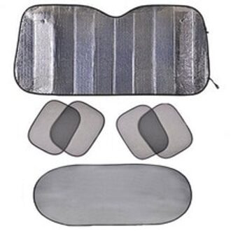 Lmodri Autoruiten Zonnescherm Auto Zonneklep Gordijn Auto Styling Covers Auto Window Zuig Folies Zonwering Voor Achter 6 Pc