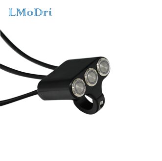 Lmodri Motorfiets Schakelaar 22 Mm Stuur Mount Schakelaars Koplamp Gevaar Rem Mistlamp Op-Off Aluminium Met Indicator diy