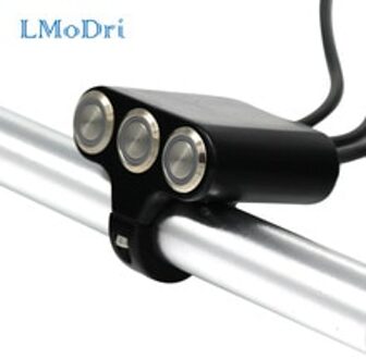 Lmodri Motorfiets Schakelaar 22 Mm Stuur Schakelaars Koplamp Gevaar Rem Mistlamp Op-Off Aluminium Met Indicator Gemodificeerde Diy